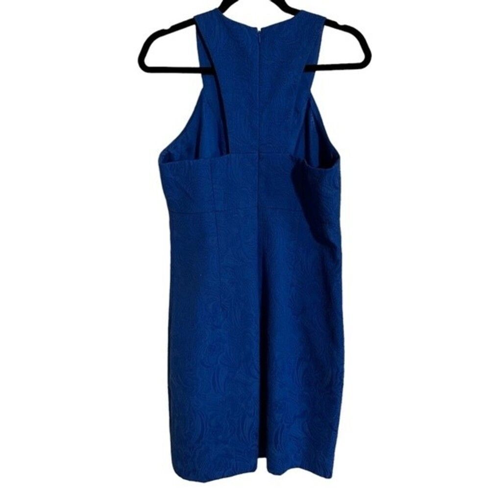 Laundry By Shelli Segal Jacquard Jewel Embellished Sheath Dress Sz 10 - Picture 5 of 11
